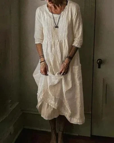 MC | plus size dress in cotton and linen for women