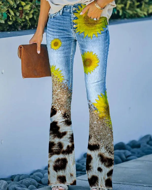 MC | Floral print jeans