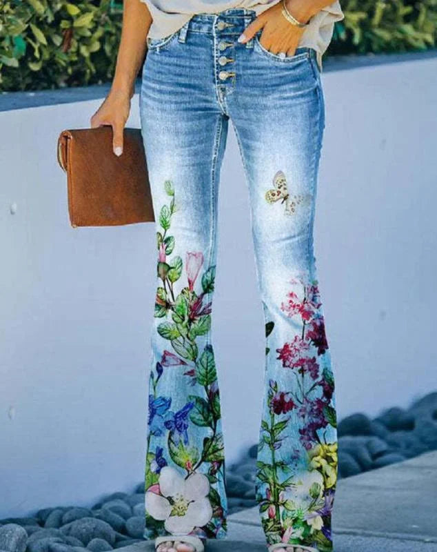 MC | Floral print jeans