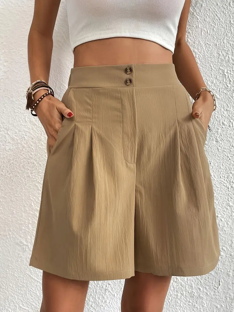 MC | High-waist, wide-leg shorts