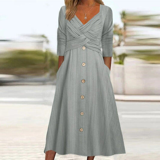 MC | Long-sleeved A-line dress