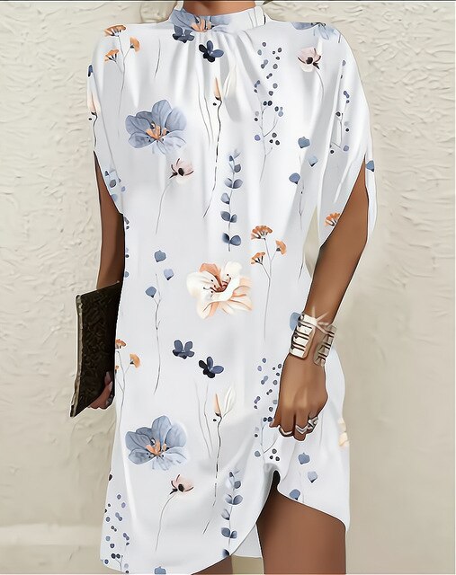 MC | Fashionable dress with batwing sleeves