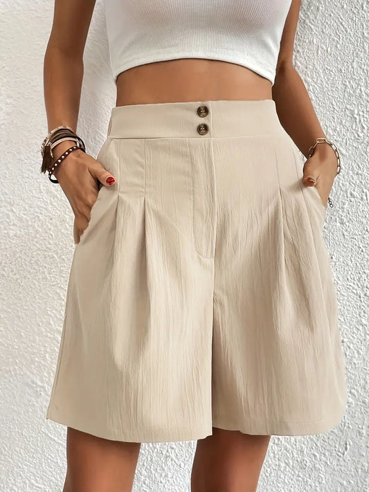MC | High-waist, wide-leg shorts
