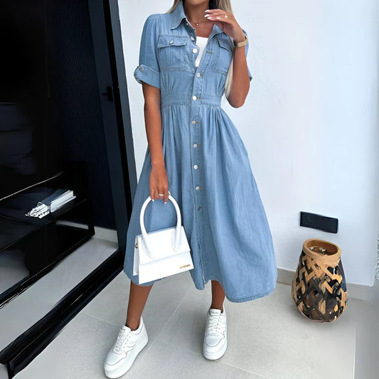 MC | Denim midi dress
